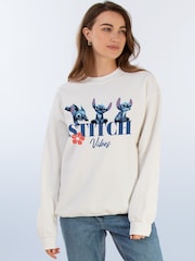 Brands In White Disney Stitch Vibes Sweatshirt - Image 1 of 3