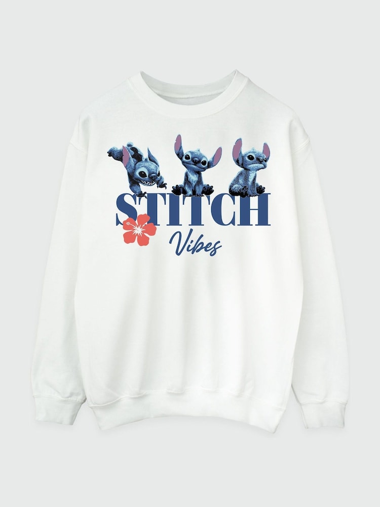 Brands In White Disney Stitch Vibes Sweatshirt - Image 3 of 3