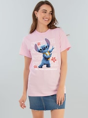 Brands In Pink 100% Cotton Disney Stitch Island Harmony T-Shirt - Image 1 of 4