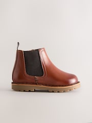 Marrón tostado - Botas Chelsea de cuero - Imagen 2 de 5