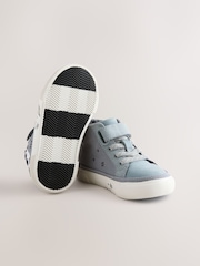 Grey Rocket Touch Fastening Elastic Lace Hi Top Trainers - Image 3 of 5