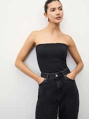 Black Soft Touch Bandeau Top - Image 1 of 1