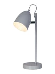 Searchlight Chrome/White Phineas Desk Lamp - Image 2 of 4