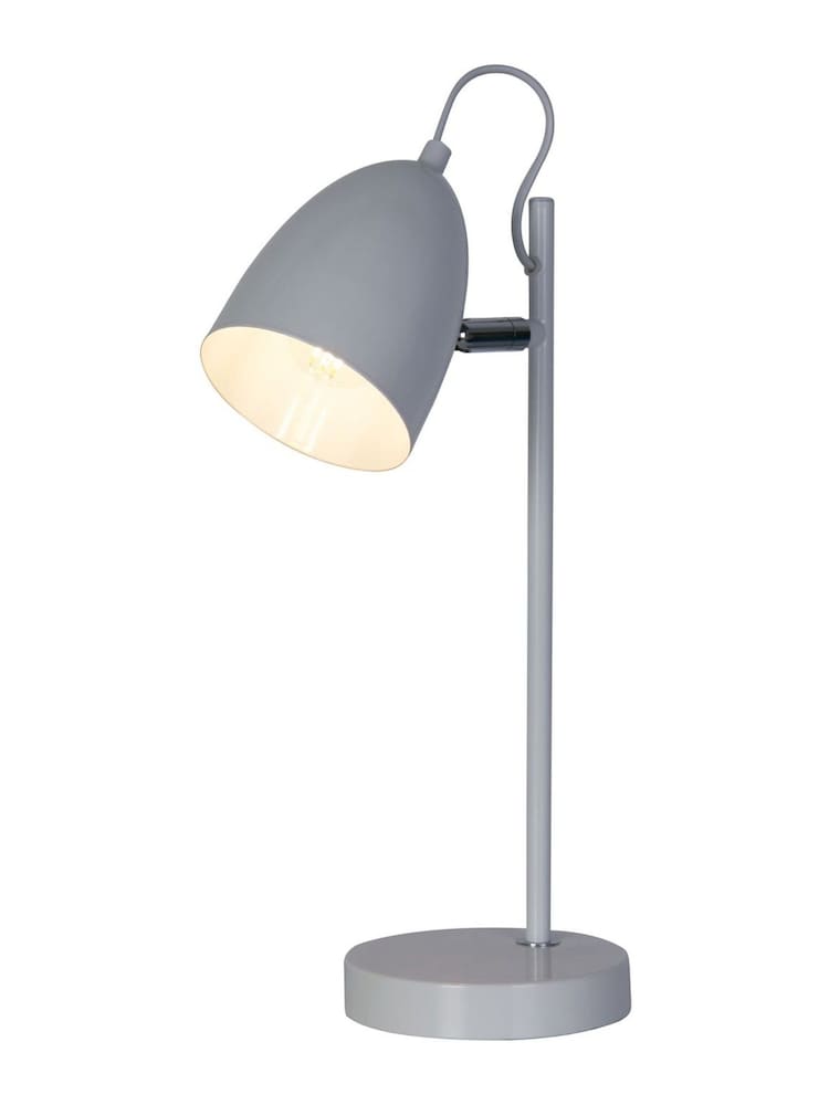 Searchlight Chrome/White Phineas Desk Lamp - Image 2 of 4