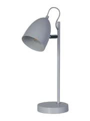 Searchlight Chrome/White Phineas Desk Lamp - Image 3 of 4