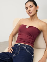 Cranberry Red Soft Touch Harware Bandeau - Image 1 of 8