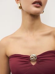 Cranberry Red Soft Touch Harware Bandeau - Image 4 of 8