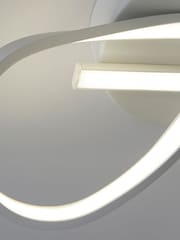 Searchlight White Twister LED Flush Ceiling Light - Image 2 of 4