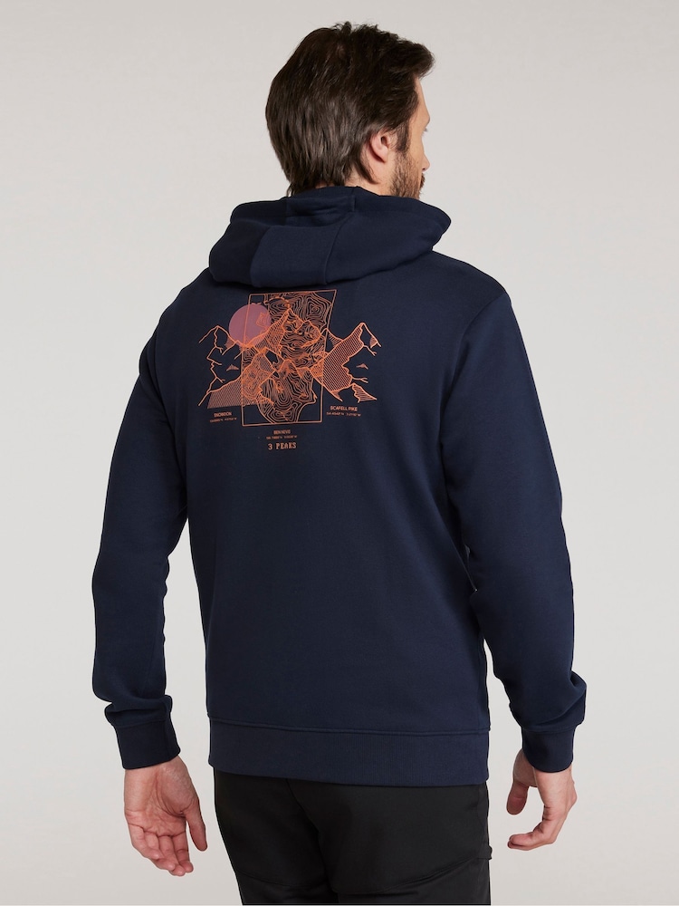 Mountain Warehouse Blue Mens 3 Peaks Mountain Hoodie - Image 2 of 11 Mountain Warehouse Blue Mens 3 Peaks Mountain Hoodie - Image 2 of 11