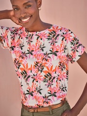 Pure Collection Printed Gos Supersoft Cotton T-Shirt - Image 3 of 3