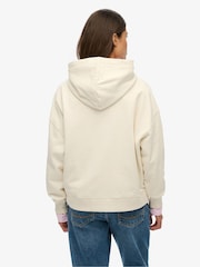Superdry Cream Vintage Logo Neon Relaxed Hoodie - Image 2 of 6
