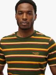 Superdry Green Essentials Stripe 100% Cotton T-Shirt - Image 3 of 5