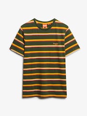 Superdry Green Essentials Stripe 100% Cotton T-Shirt - Image 4 of 5