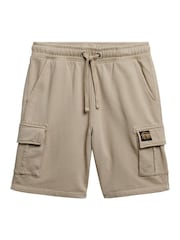 Superdry Nude 100% Cotton Contrast Stitch Cargo Shorts - Image 6 of 6
