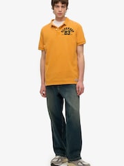 Superdry Yellow Vintage Athletic 100% Cotton Polo Shirt - Image 1 of 4
