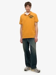 Superdry Yellow Vintage Athletic 100% Cotton Polo Shirt - Image 2 of 4