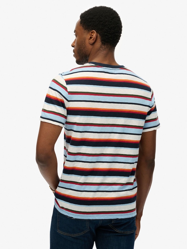 Футболка в полоску из 100% хлопка Superdry Essentials - Image 2 of 6