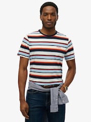 Футболка в полоску из 100% хлопка Superdry Essentials - Image 3 of 6