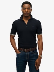 Superdry Knitted Texture Short Sleeve Polo Shirt - Imagen 3 de 4