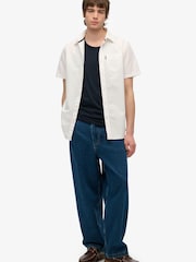 Superdry White Oxford Short Sleeve Shirt - Image 1 of 4