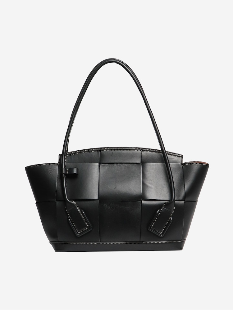 Bottega Veneta Black Bottega Arco Intrecciato Tote Bag - Image 2 of 8