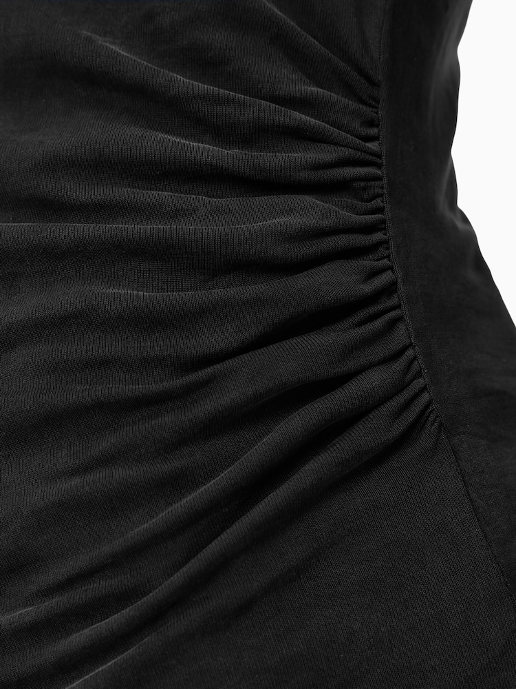 AllSaints Black Tami Cupro Vest - Image 3 of 7