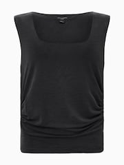 AllSaints Black Tami Cupro Vest - Image 7 of 7