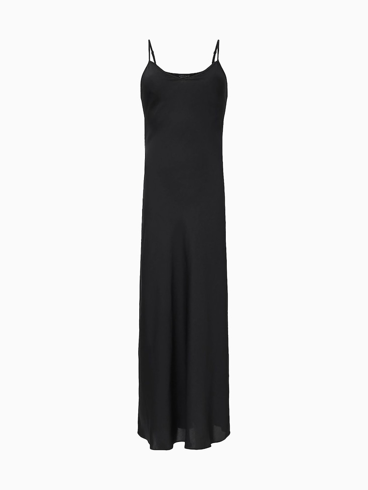 AllSaints Bryony Black V-Neck Midi Dress - Bild 5 von 5