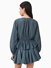 AllSaints Blue Melani Top - Image 7 of 8