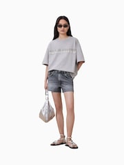 AllSaints Grey Amelie Pearl T-Shirt - Image 5 of 7