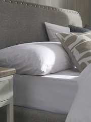 The Fine Bedding Company White Plain Dye Fitted Sheets - Image 1 of 4