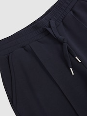 Reiss Navy Jemma Petite Modal-Blend Interlock Wide-Leg Joggers - Image 6 of 7