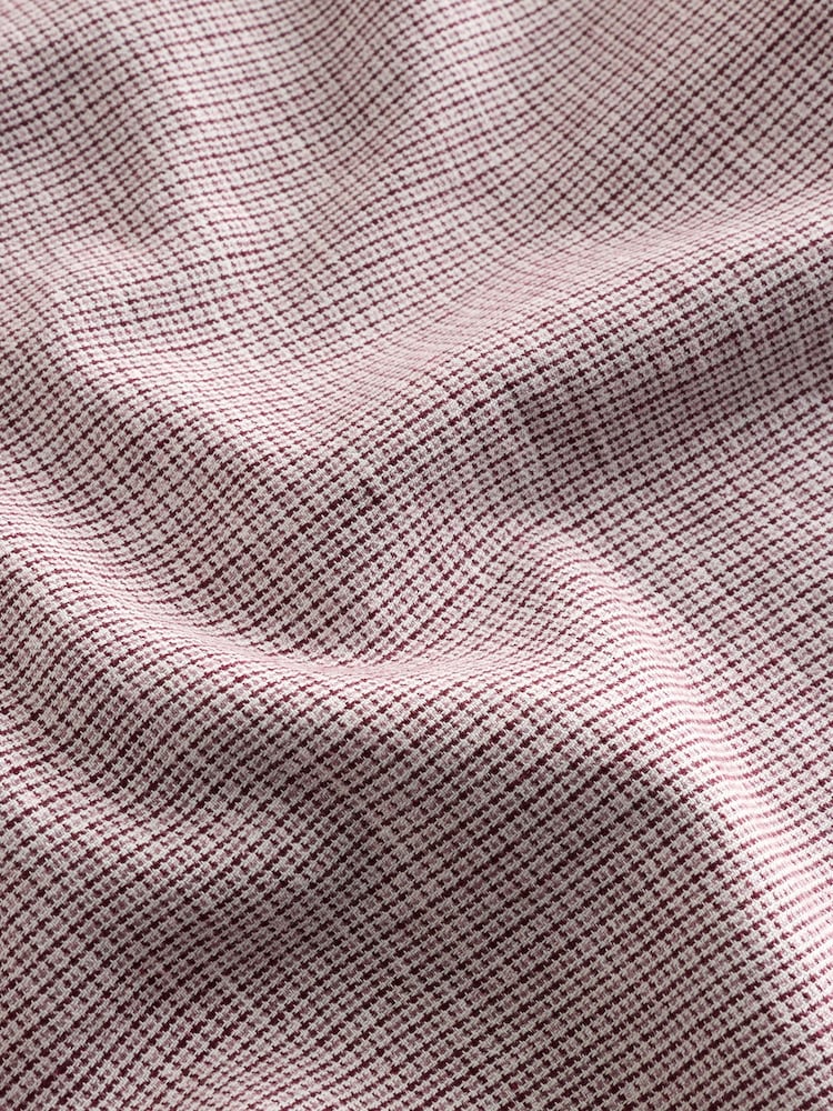 紫色 - 标准项圈 - 棉 亚麻布Blend 长袖 衬衫 - 8的图像8｝