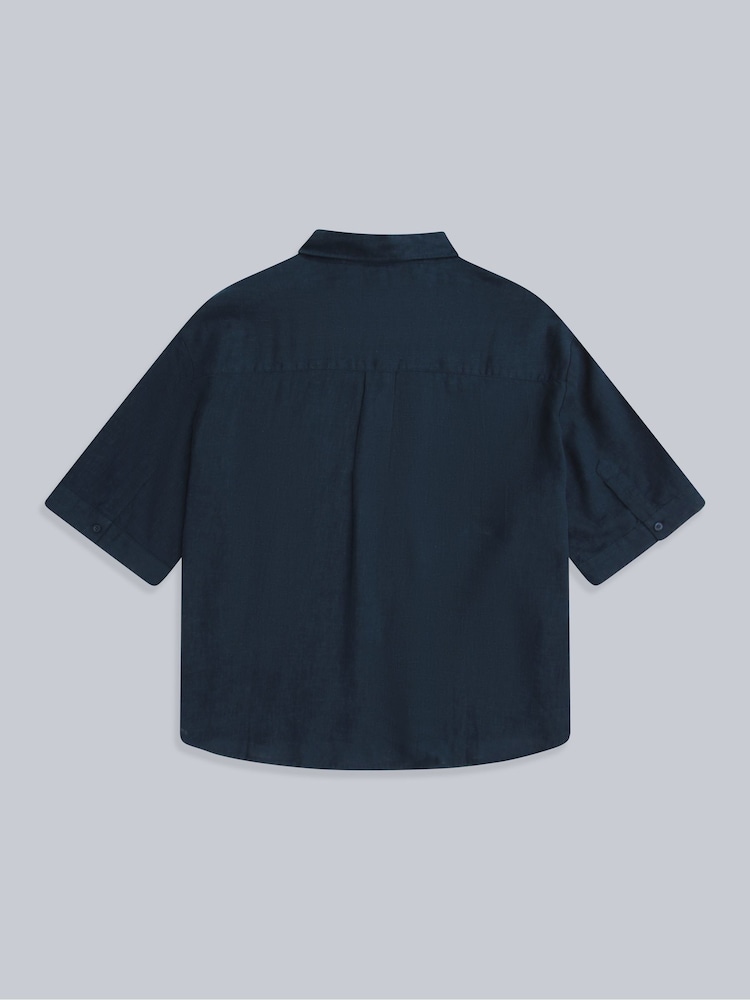 Animal Blue Womens Nova Linen Shirt - Image 2 of 5