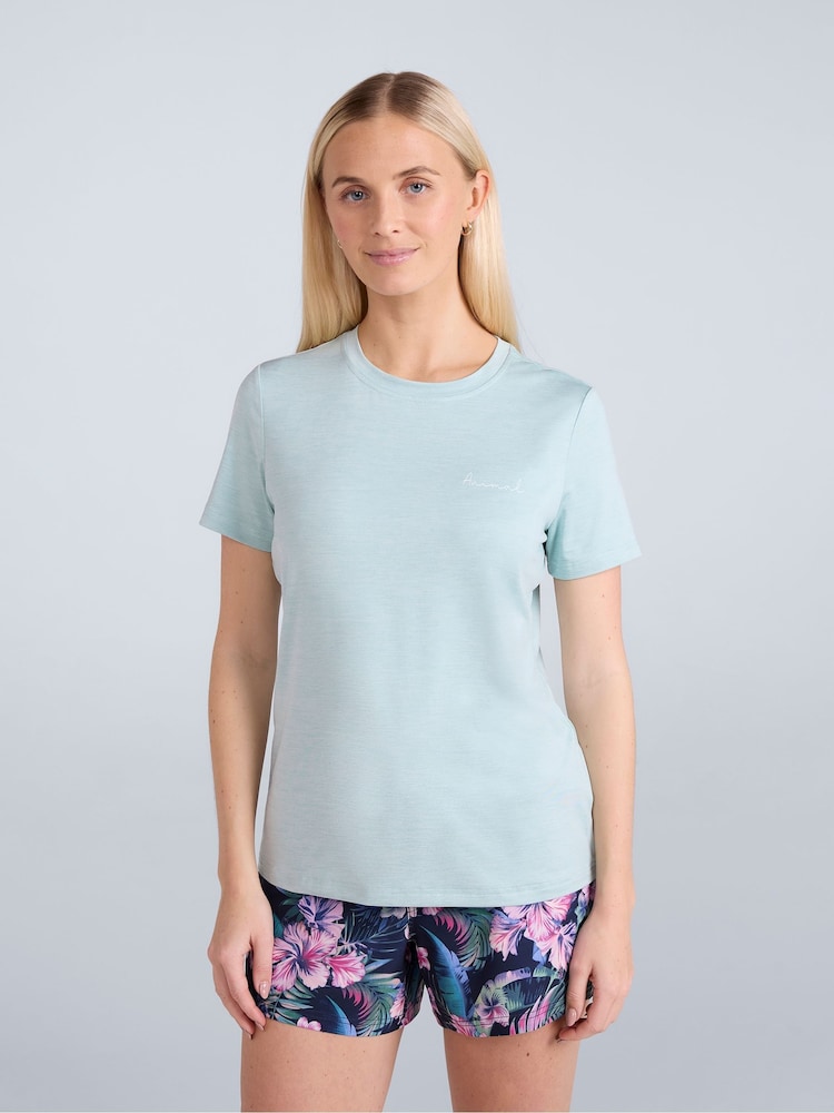 Animal Blue Womens Latero Hybrid Swim Quick Drying T-Shirt - Image 1 of 9
