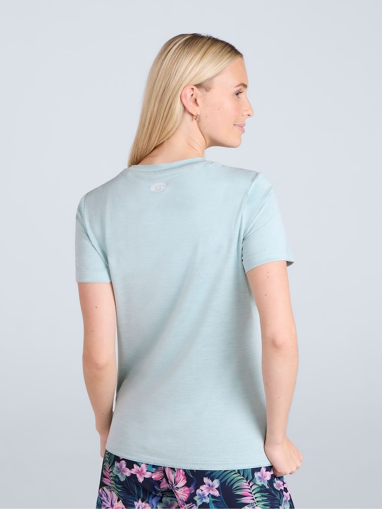 Animal Blue Womens Latero Hybrid Swim Quick Drying T-Shirt - Image 2 of 9