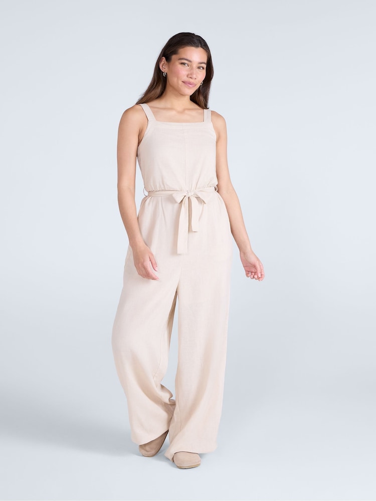 Animal Natural Womens Becca Linen Jumpsuit - Image 4 of 4