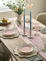 16 Piece Green Ceramic Handle Wiggle Pattern Cutlery - Image 3 of 5