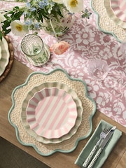 16 Piece Green Ceramic Handle Wiggle Pattern Cutlery - Image 4 of 5