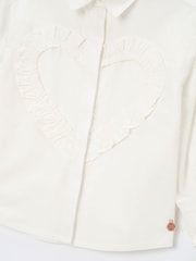 Angel & Rocket White Adelle Frill Heart Print Shirt - Image 8 of 8