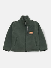 Angel & Rocket Green Aaron Zip Through Sherpa Fleece - Image 6 of 8