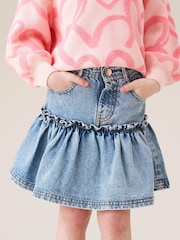 Angel & Rocket Blue Noemie Heart Pocket Denim Skirt - Image 1 of 7