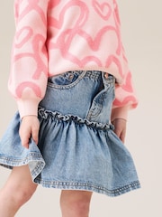 Angel & Rocket Blue Noemie Heart Pocket Denim Skirt - Image 2 of 7