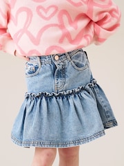 Angel & Rocket Blue Noemie Heart Pocket Denim Skirt - Image 4 of 7