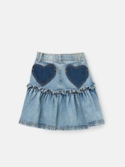 Angel & Rocket Blue Noemie Heart Pocket Denim Skirt - Image 7 of 7