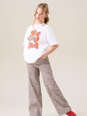 Angel & Rocket Brown Danni Heart Pocket Leopard Print Jeans - Image 2 of 8
