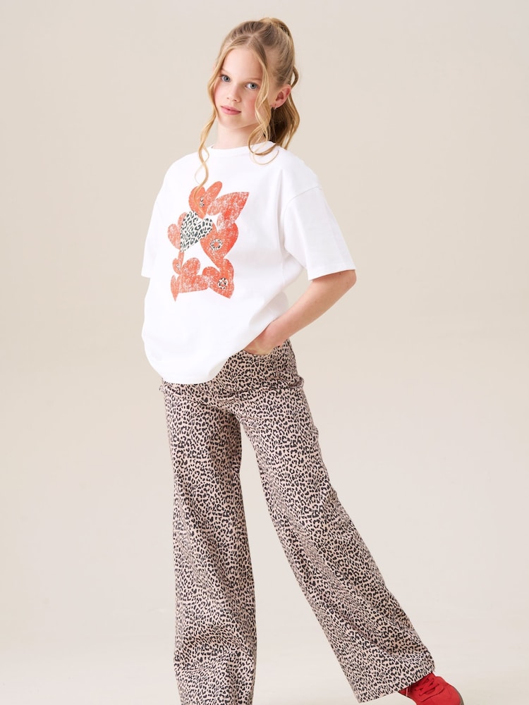Angel & Rocket Brown Danni Heart Pocket Leopard Print Jeans - Image 2 of 8