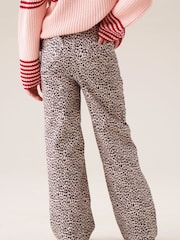 Angel & Rocket Brown Danni Heart Pocket Leopard Print Jeans - Image 3 of 8