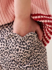 Angel & Rocket Brown Danni Heart Pocket Leopard Print Jeans - Image 4 of 8