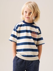 Angel & Rocket Natural Jayden Yarn Dyed Stripe T-Shirt - Image 1 of 7